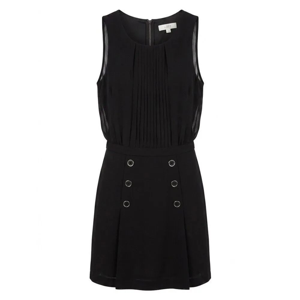 BLACK SLEEVELESS DRESS BY ANN TAYLOR LOFT SIZE 14